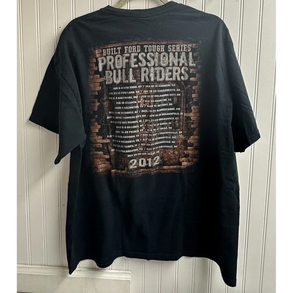 Vintage PBR Pro Bull Riders 2012 Built Ford Tough Series Tour Shirt – Size XL TG